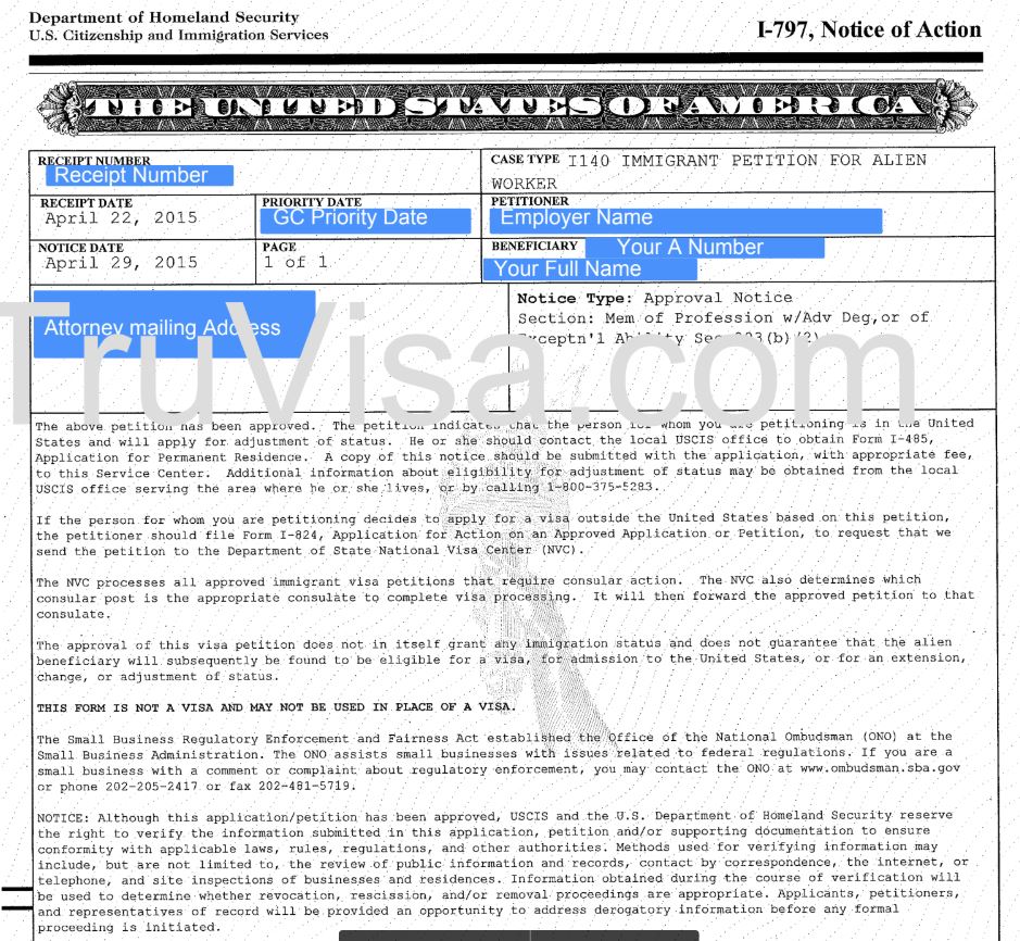 Sample i539 Form Extension, Documents, (B1/B2, H4 COS, F1) - Fill