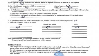 form application sample ckgs passport Renew Minor by in Step  By  Passport Post Indian USA