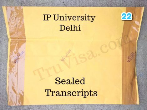 IP university sealed transcript