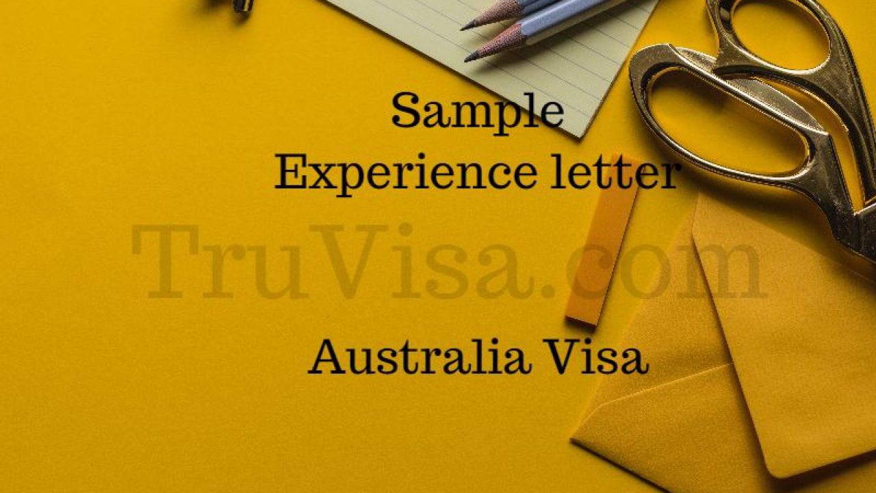 Experience Australia Sample 189 ... Visa for Assessment Letter