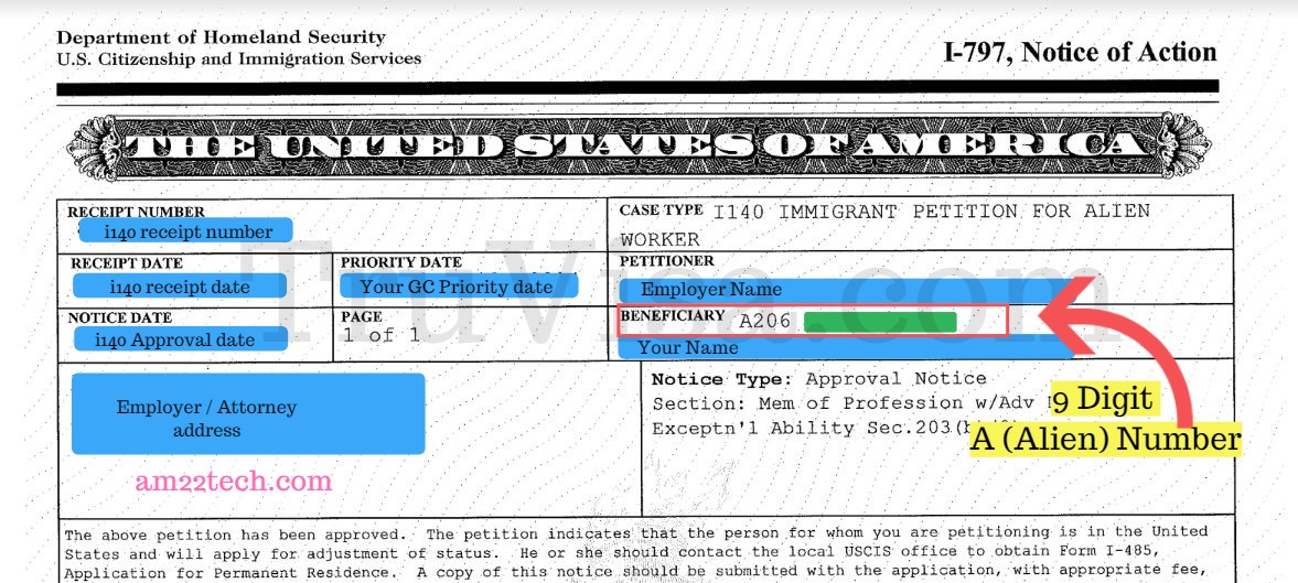 lawful permanent resident alien number