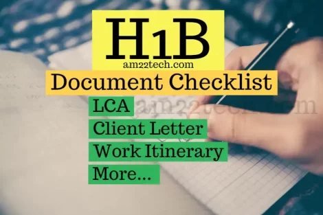 H1B Extension Documents Checklist