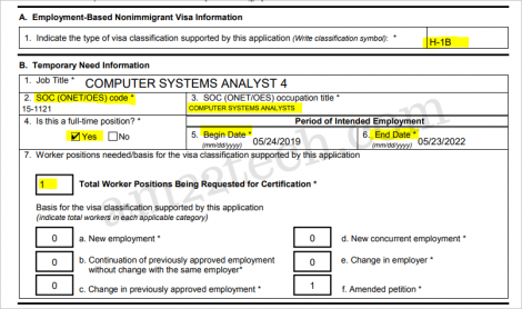 lca h1b soc form code check status