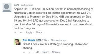 H4 EAD Approval After Biometrics In 15 Days (With H1B Premium) - USA