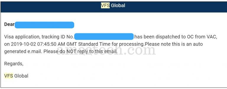 Vfs Global Track Your Application