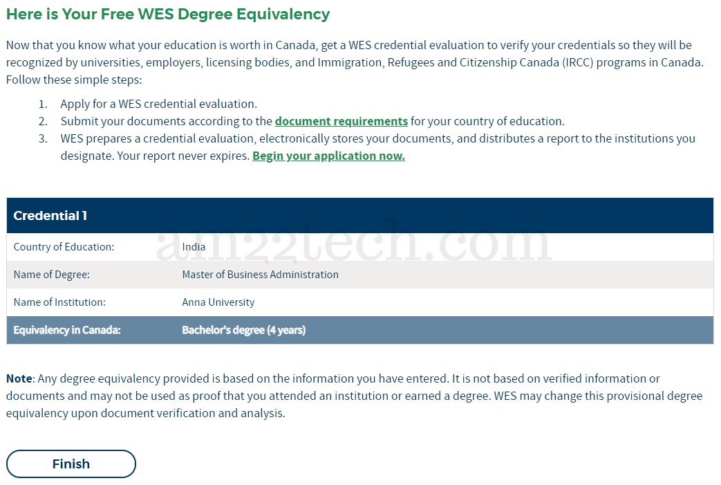 How To Use WES Free Degree Equivalency Tool?