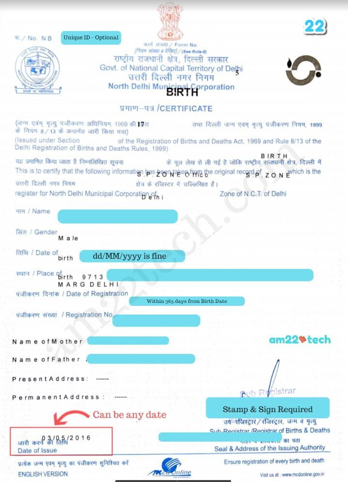 Birth Certificate substitutes NABC for USA Green Card Australia