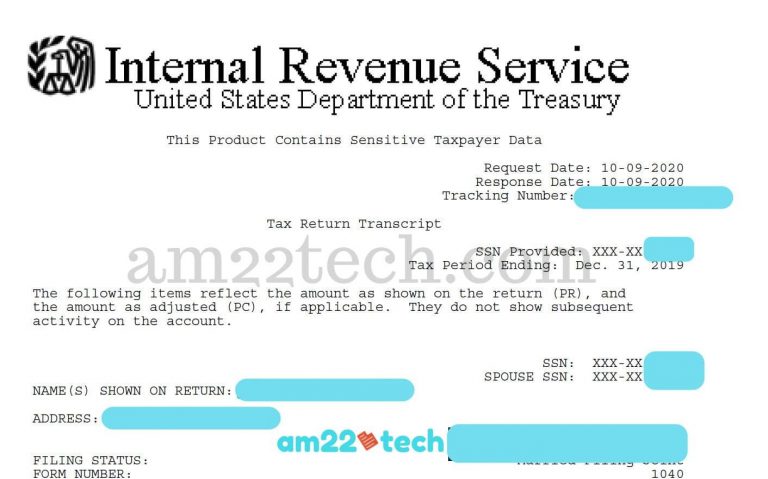 tax return transcript