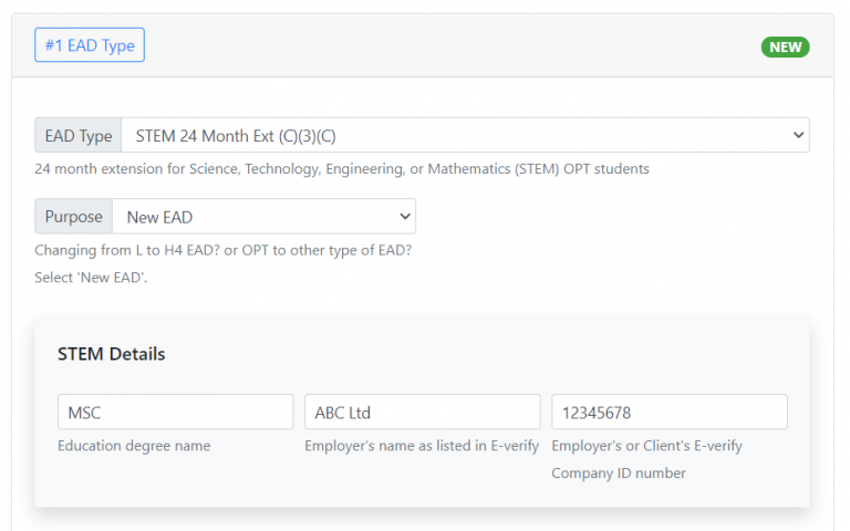 How to Apply F1 OPT EAD (Sample STEM OPT form)