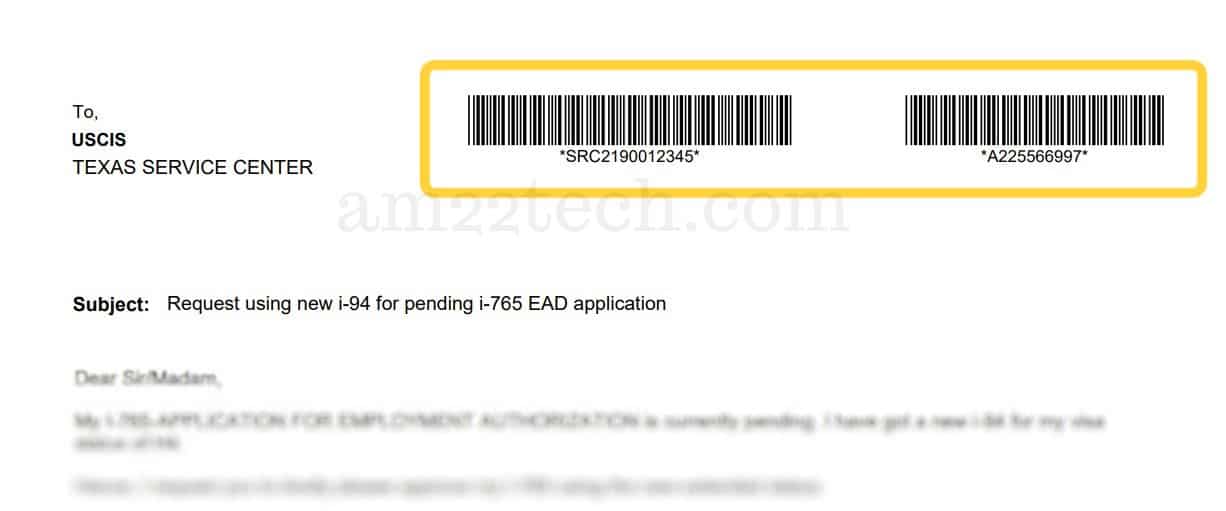 Send New H4 i94 to USCIS for EAD Auto Extension? (Interfile Cover